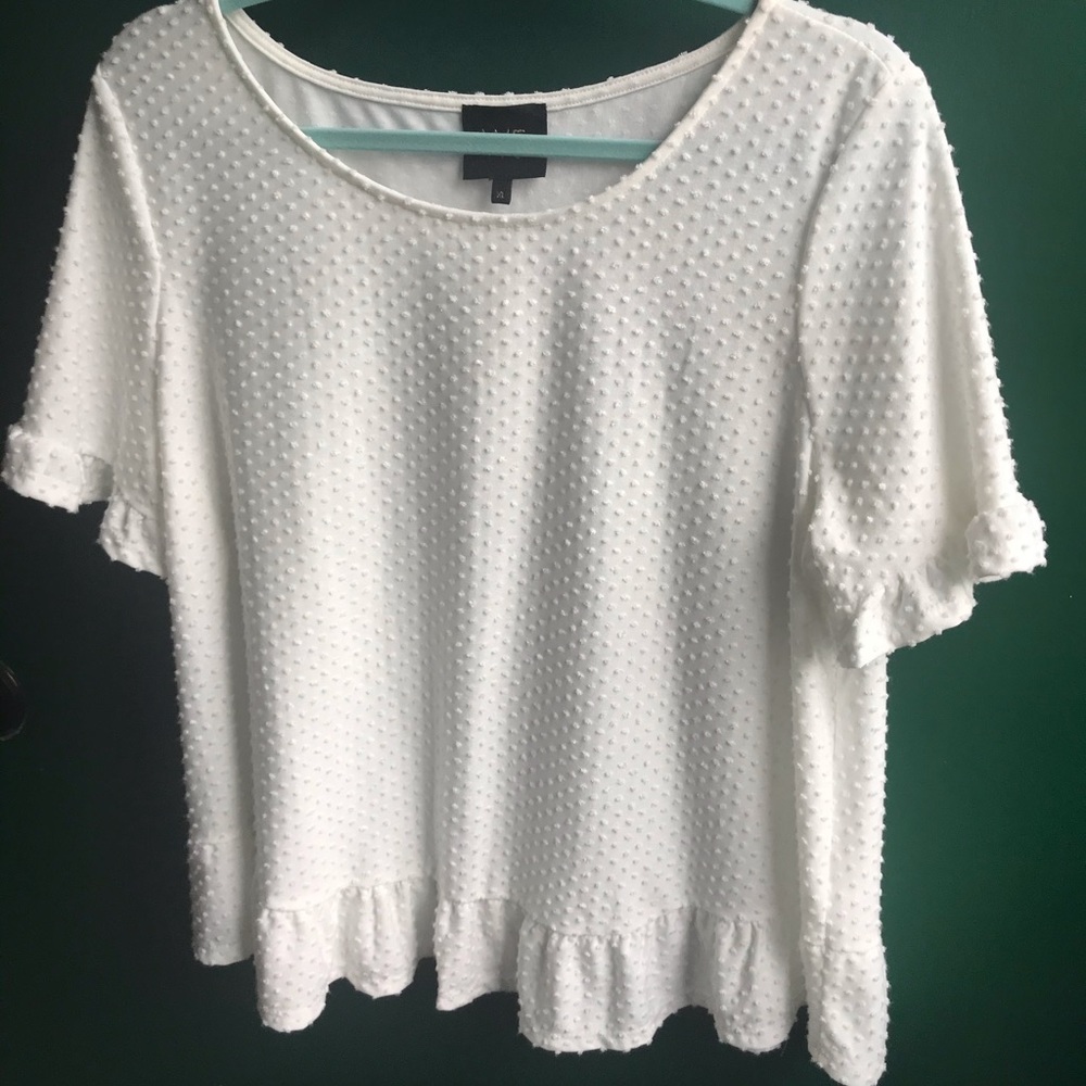 Top with ruffles sleeves and bottom